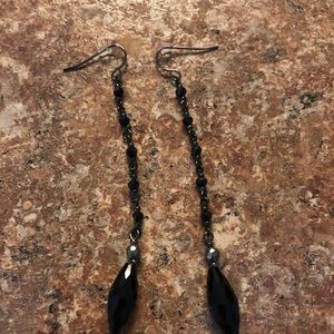 Black beaded earrings